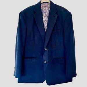 Lauren Ralph Lauren Men’s 42S 2 Button Blue Green Blazer Sports Coat Velour